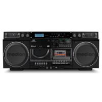 Ghetto Blaster - MEDION - Vintage - DAB+ - CD/Cassette/USB/MP3 - 2x10W RMS - Zwart - thumbnail