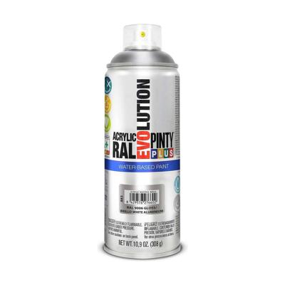 Sprayverf Pintyplus Evolution RAL 9006 Waterbasis White Aluminium 400 ml