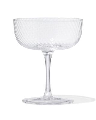 051 Coupe Bergen Glas Twist Reliëf (transparant)