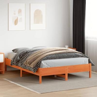 Bedframe massief grenenhout wasbruin 160x200 cm Bedframe massief grenenhout wasbruin 160x200 cm