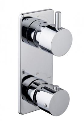 Wiesbaden Caral inbouw 2-wegs douchethermostaat rond chroom