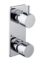 Wiesbaden Caral inbouw 2-wegs douchethermostaat rond chroom - thumbnail