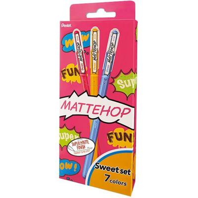 Gelschrijver Pentel K110 Mattehop Fun Sweet M assorti blister à 7st Gelschrijver Pentel K110 Mattehop Fun Sweet M assorti blister à 7st