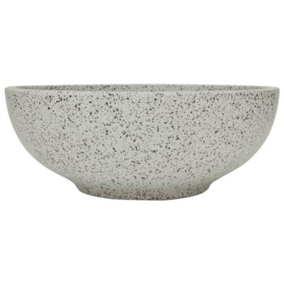 Opzetwasbak rond 41x14 cm keramiek grijs