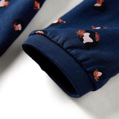 Kinderjurk met lange mouwen 104 marineblauw Kinderjurk met lange mouwen 104 marineblauw