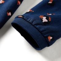 Kinderjurk met lange mouwen 104 marineblauw - thumbnail