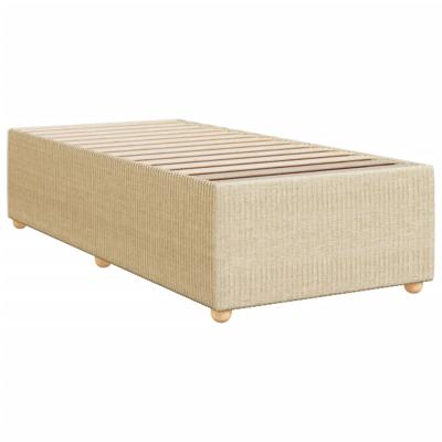 Boxspring met matras stof crèmekleurig 120x200 cm - thumbnail