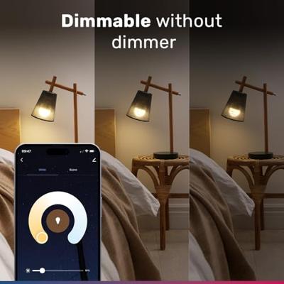 Smart E14 lamp - P45 lamp - 5,5 Watt 470 lumen - RGBWW - Wifi & Bluetooth - Bestuurbaar via app - Google Home, Amazon Alexa en Siri - Smart lamp