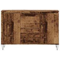 Dressoir 104x35x70 cm bewerkt hout oud houtkleurig - thumbnail
