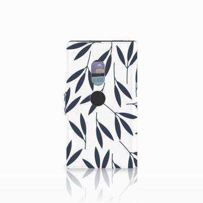 Sony Xperia XZ2 Hoesje Leaves Blue Sony Xperia XZ2 Hoesje Leaves Blue