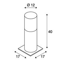 SLV 1000665 Lisene Pole Staande buitenlamp LED E27 23 W Grijs, Rook - thumbnail