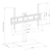 Maclean MC-386 - TV-beugel 32-75" - Universele TV-standaard voor RTV-kaststandaard - max 40kg - VESA 600x400 - thumbnail