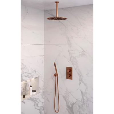Inbouw Regendouche Set Brauer Copper Edition Plafond Uitloop Ronde Hoofddouche 30 cm Koper Brauer