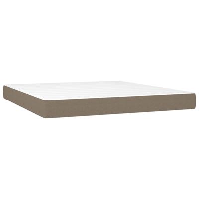 Boxspring met matras stof taupe 200x200 cm