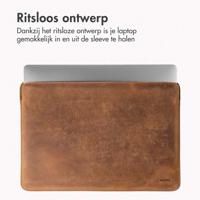 Accezz Leather hoes voor MacBook 15 inch Laptop sleeve Bruin - thumbnail