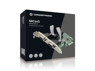 Conceptronic SRC01G 2 poorten Seriële interfacekaart PCI-Express, Serieel (9-pol.) PCIe Conceptronic SRC01G 2 poorten Seriële interfacekaart PCI-Express, Serieel (9-pol.) PCIe