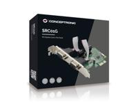 Conceptronic SRC01G 2 poorten Seriële interfacekaart PCI-Express, Serieel (9-pol.) PCIe - thumbnail