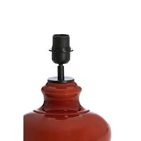 Light & Living Tafellamp 'Verde' Glas, 29cm, kleur Bruin (excl. kap) - thumbnail