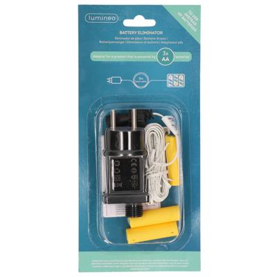 3AA-batterijvervanger geen 3AA batterijen meer nodig! Transformator Adapter Lumineo - Lumineo