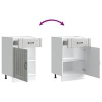 Keuken onderkast Lucca bewerkt hout betongrijs - thumbnail