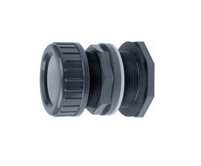 Europond Doorvoerkoppeling 50 mm met Klem - Duurzaam DRUK PVC voor Waterdichte Vijververbinding