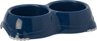 Moderna plastic katteneetbak dubbel Smarty 1 blueberry (inhoud 2x 330 ml) Moderna Gebr. de Boon - Gebr de boon - thumbnail