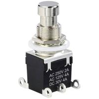 TRU COMPONENTS TC-12193720 Drukschakelaar DPDT met soldeeraansluitingen Schakelstroom (max.): 4 A 1 stuk(s) - thumbnail