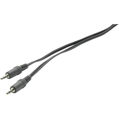 SpeaKa Professional SP-1301344 Jackplug Audio Aansluitkabel [1x Jackplug male 3,5 mm - 1x Jackplug male 3,5 mm] 2.00 m Zwart