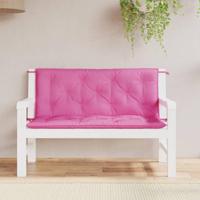 VidaXL Tuinbankkussens 2 st 120x50x7 cm stof roze - thumbnail