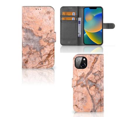 iPhone 14 Plus | Bookcase | Marmer Oranje