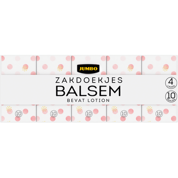 Jumbo Zakdoekjes Balsem 4 Laags 10 Stuks Jumbo Zakdoekjes Balsem 4 Laags 10 Stuks