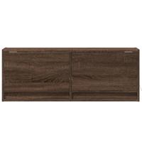 Tv-wandmeubel met LED-verlichting 100x31x35 cm bruin eikenkleur - thumbnail