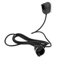 REV 0016150514 Stroom Verlengkabel Zwart 5.00 m H05VV-F 3G 1,5 mm² - thumbnail