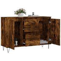 Dressoir 104x35x70 cm bewerkt hout gerookt eikenkleurig - thumbnail
