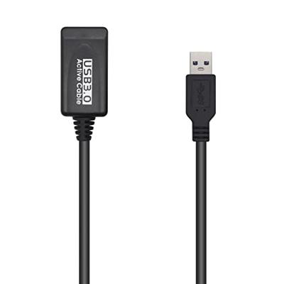 AISENS A105-0525 USB 3.0 verlengkabel met versterker, type A/M-A/H, zwart, 5,0 m
