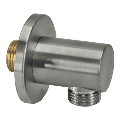 Wiesbaden Wandaansluitbocht rond 1/2" geborsteld staal