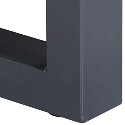 Salontafel met natuurlijke randen 60x60x40 cm acaciahout grijs - thumbnail