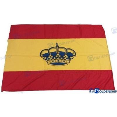GS73330 - SPAANSE VLAG 100X150 MET KROON