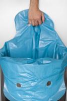 DONAU ECO vuilniszak, LDPE, 30 micron, 60 liter, blauw, rol van 10 stuks - thumbnail