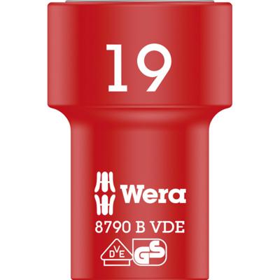 Wera 8790 B Zyklop VDE doppen, geïsoleerd, voorzien van 3/8" aandrijving, 19.0 x 46.0 mm - 1 stuk(s) - 05004963001 Wera 8790 B Zyklop VDE doppen, geïsoleerd, voorzien van 3/8" aandrijving, 19.0 x 46.0 mm - 1 stuk(s) - 05004963001