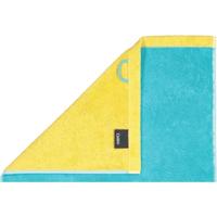Cawö Cawo Lifestyle Splash Doubleface 7071 Handdoek 50x100 türkis/apricot - thumbnail