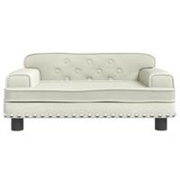 Hondenmand 70x45x30 cm fluweel crèmekleurig - thumbnail