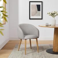 Artistiq Eetkamerstoel 'Espen' Structuurstof, kleur Grijs - thumbnail