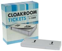 Cloakroom tickets 1-1000 wit - thumbnail