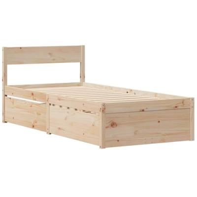 Bedframe met lades massief grenenhout 90x190 cm Bedframe met lades massief grenenhout 90x190 cm