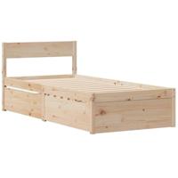Bedframe met lades massief grenenhout 90x190 cm - thumbnail