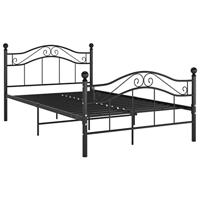 Bedframe metaal zwart 120x200 cm - thumbnail