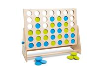 BS Toys mega houten vier bij elkaar spel, 43dlg - thumbnail
