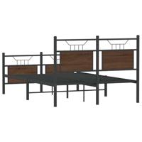 Bedframe zonder matras bewerkt hout bruin eikenkleur 120x190 cm - thumbnail