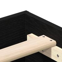 Bedframe Zwart eiken 90 x 200 cm Bewerkt hout - thumbnail